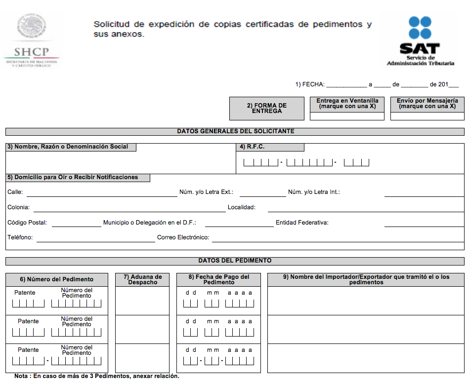Formato Carta Certificada